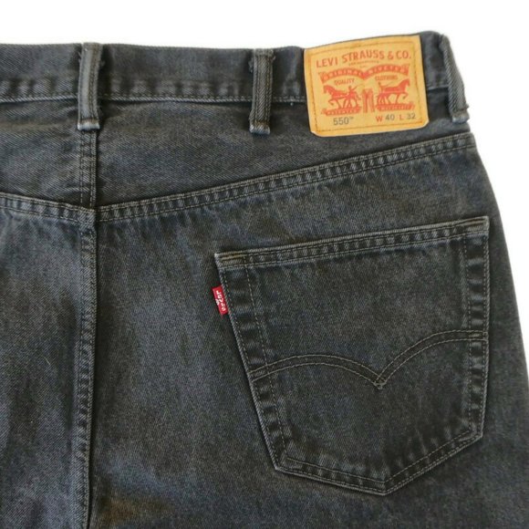 40x32 Levis 550 Washed Black Relaxed Fit 40 x 32 - Picture 7 of 11